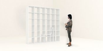 Sitzgelegenheit im Regal