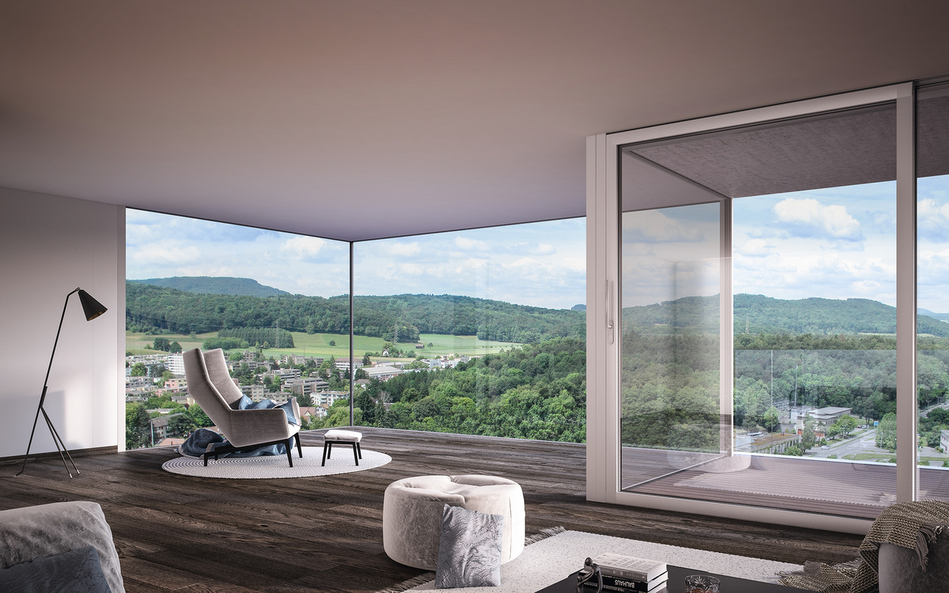 Alu, Glas und Holz in Harmonie