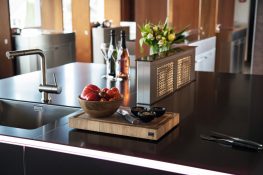 Unsichtbares fugenloses kochfeld