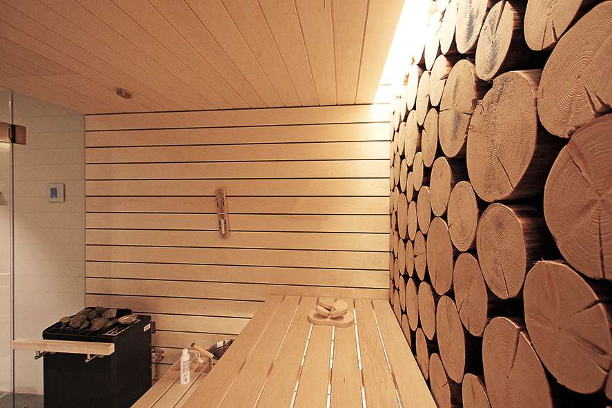 Rustikale En-Suite-sauna