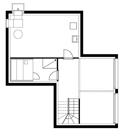 Familiennest auf Dreieckgrundstück